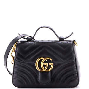 Gucci Gg Marmont Top Handle Flap Bag #236980G16B